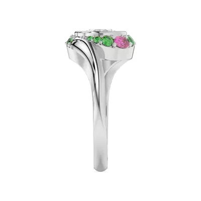 Verdant Rose Swirl Engagement Ring