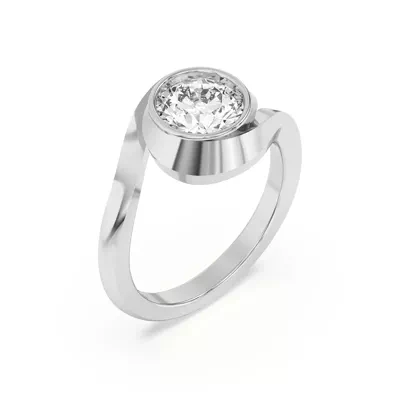 Shea Swirl Bezel Engagement Ring