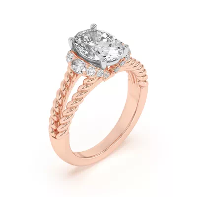Kit Waterfall Halo Engagement Ring