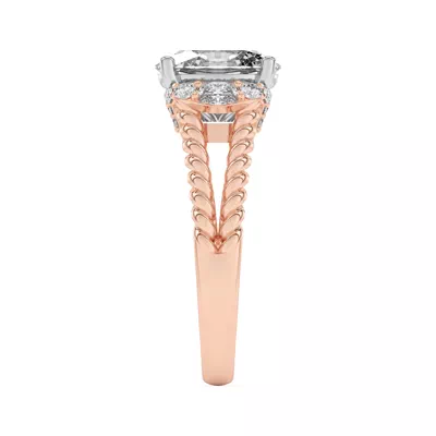 Kit Waterfall Halo Engagement Ring