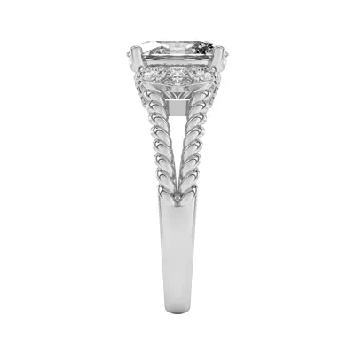Kit Waterfall Halo Engagement Ring