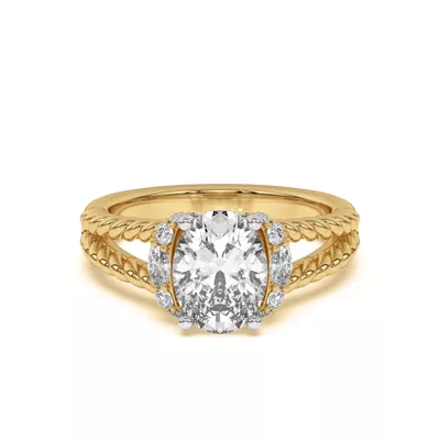 Kit Waterfall Halo Engagement Ring