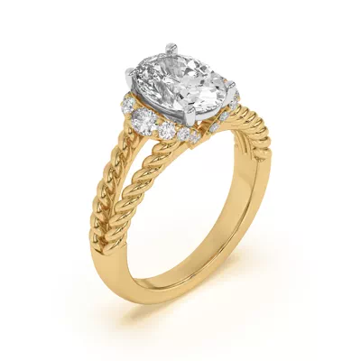 Kit Waterfall Halo Engagement Ring