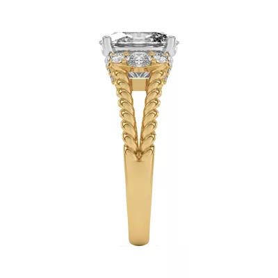 Kit Waterfall Halo Engagement Ring