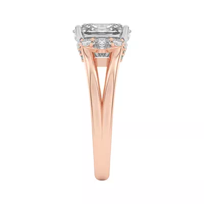 Kiana Waterfall Halo Engagement Ring