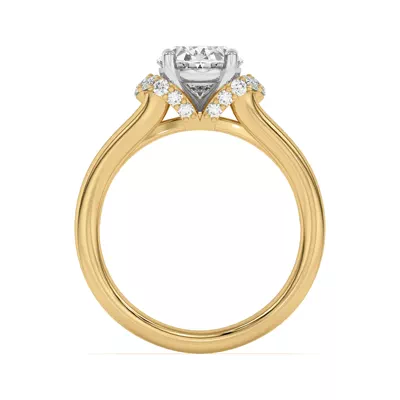 Kiana Waterfall Halo Engagement Ring