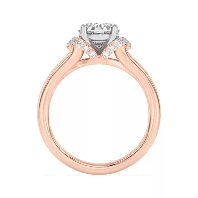 Kiana Waterfall Halo Engagement Ring