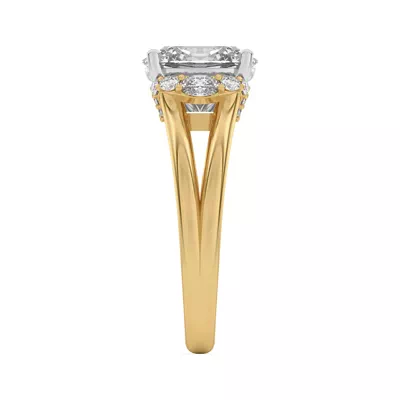 Kiana Waterfall Halo Engagement Ring