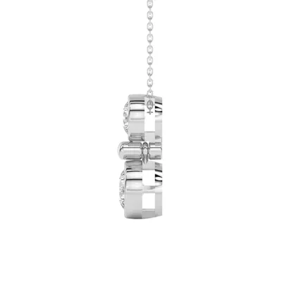 Duo Round Diamond Bezel Pendant