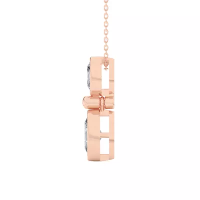 Duo Oval Lab Diamond Bezel Pendant
