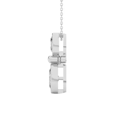 Duo Oval Lab Diamond Bezel Pendant