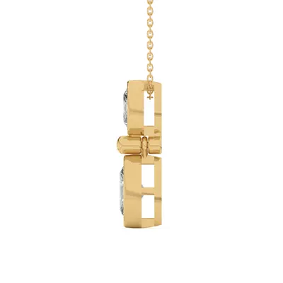 Duo Oval Lab Diamond Bezel Pendant