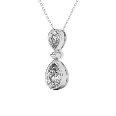 Duo Pear-Shaped Lab Diamond Bezel Pendant