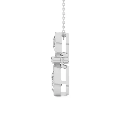 Duo Pear-Shaped Diamond Bezel Pendant