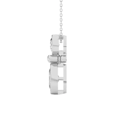 Duo Mixed-Shaped Diamond Bezel Pendant