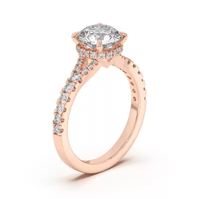 Orbit Halo Split Pavé Engagement Ring