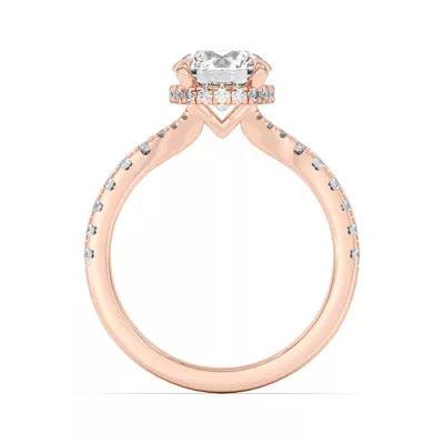 Orbit Halo Split Pavé Engagement Ring