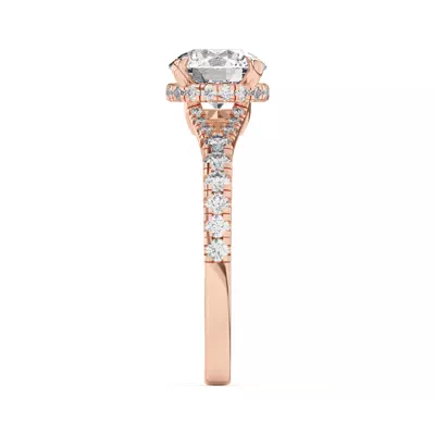 Orbit Halo Split Pavé Engagement Ring