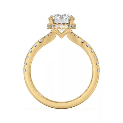 Orbit Halo Split Pavé Engagement Ring