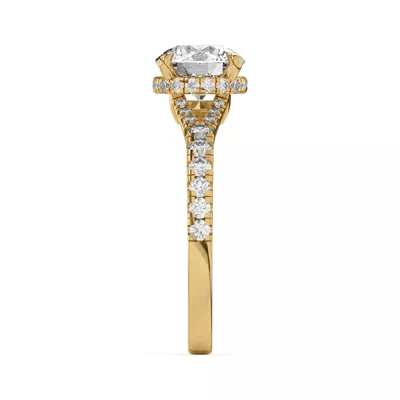Orbit Halo Split Pavé Engagement Ring