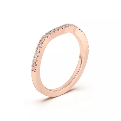 Cambridge Curved Pavé Band