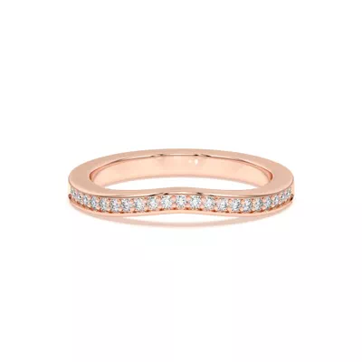 Vesara Curved Channel Pavé Band