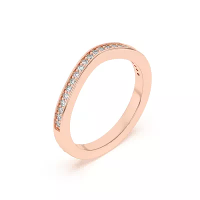 Vesara Curved Channel Pavé Band