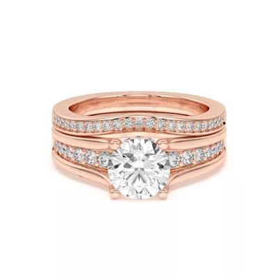 Vesara Curved Channel Pavé Band