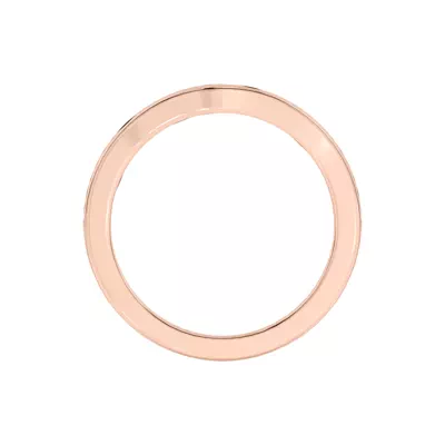 Vesara Curved Channel Pavé Band