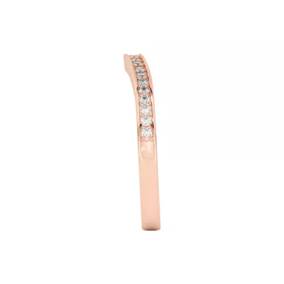 Vesara Curved Channel Pavé Band