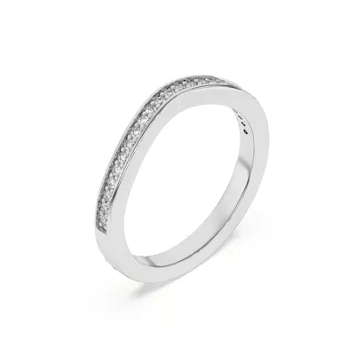 Vesara Curved Channel Pavé Band