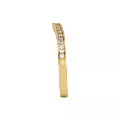 Vesara Curved Channel Pavé Band