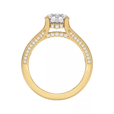 Vesara Pavé Split Band Engagement Ring