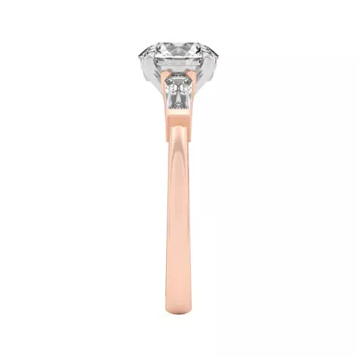 Arden Tapered Lab Baguette Engagement Ring
