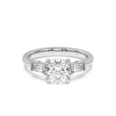 Arden Tapered Lab Baguette Engagement Ring