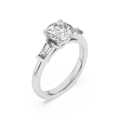 Arden Tapered Lab Baguette Engagement Ring