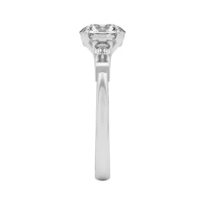 Arden Tapered Lab Baguette Engagement Ring