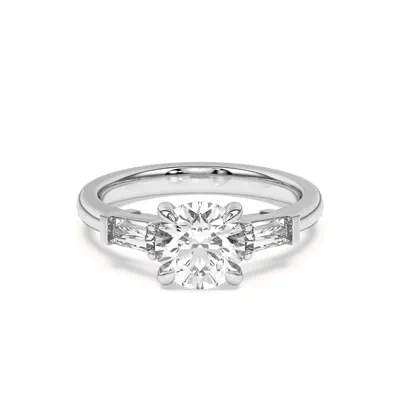 Arden Tapered Lab Baguette Engagement Ring
