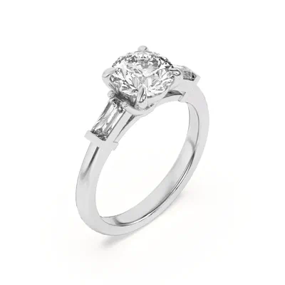 Arden Tapered Lab Baguette Engagement Ring