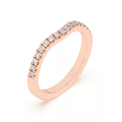 Trielle Pavé Curved Band