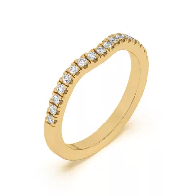 Trielle Pavé Curved Band