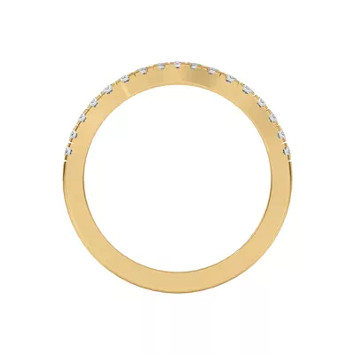 Trielle Pavé Curved Band