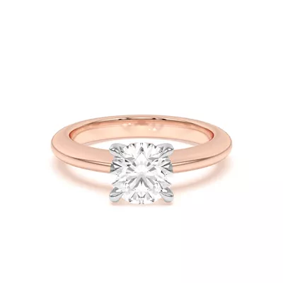 Golden Rose Heart Engagement Ring