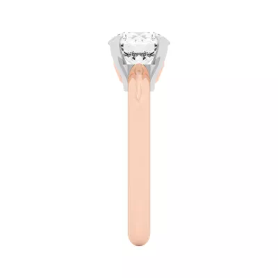 Golden Rose Heart Engagement Ring