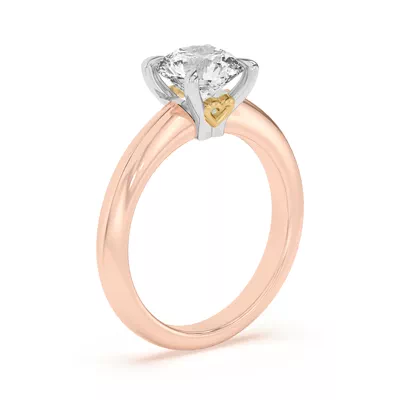 Golden Heart Engagement Ring