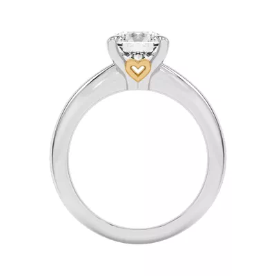 Golden Heart Engagement Ring