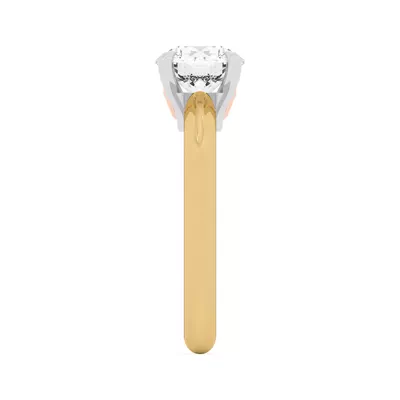 Golden Rose Heart Engagement Ring