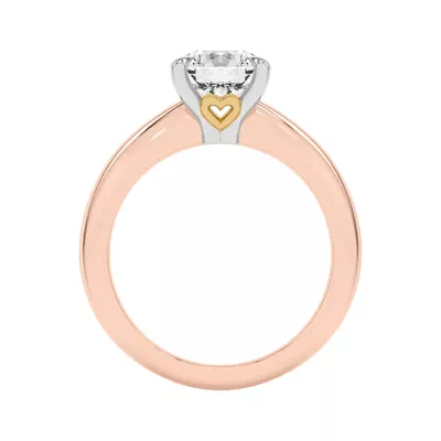 Golden Heart Engagement Ring