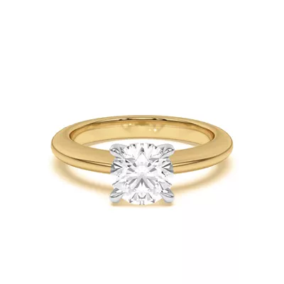 Golden Rose Heart Engagement Ring
