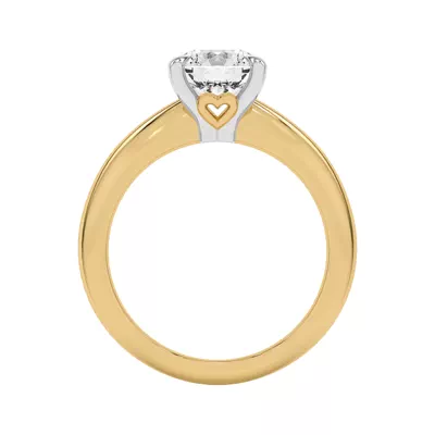Golden Heart Engagement Ring